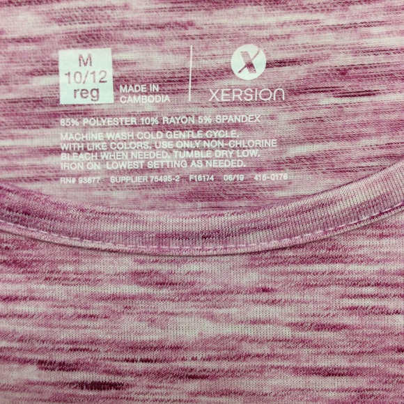 Girls Xersion Pink and White Mesh Top Medium 10-12 - Picture 2 of 7